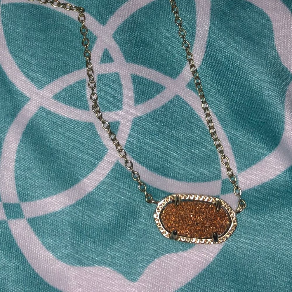 Gold Glitter Kendra Scott Necklace